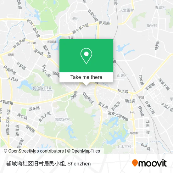 辅城坳社区旧村居民小组 map