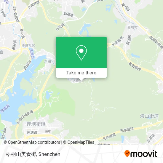 梧桐山美食街 map