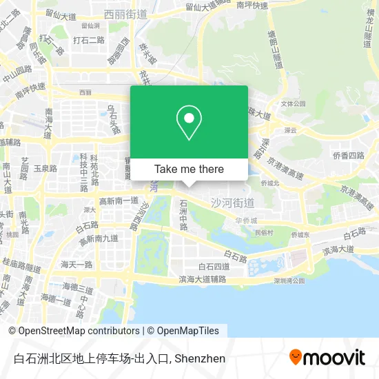 白石洲北区地上停车场-出入口 map