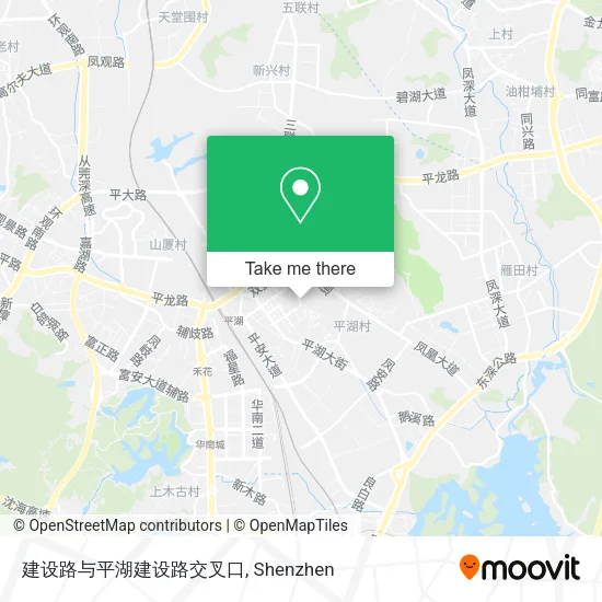 建设路与平湖建设路交叉口 map