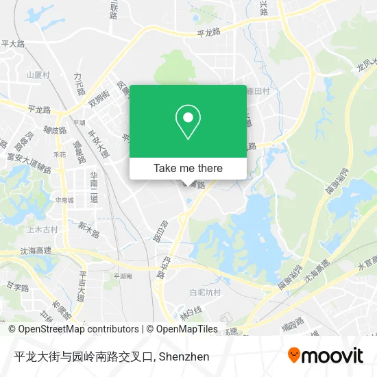 平龙大街与园岭南路交叉口 map