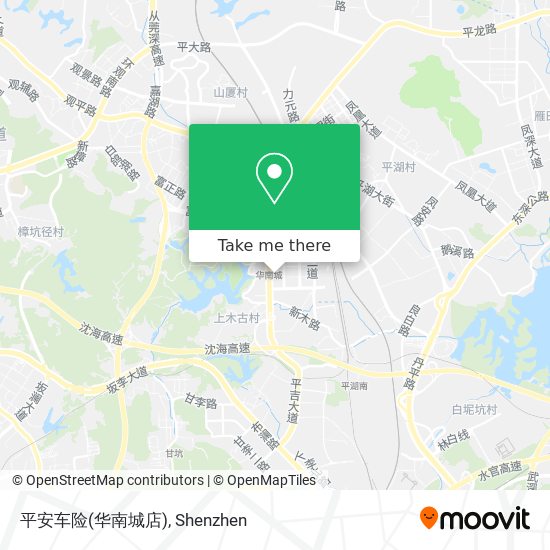 平安车险(华南城店) map