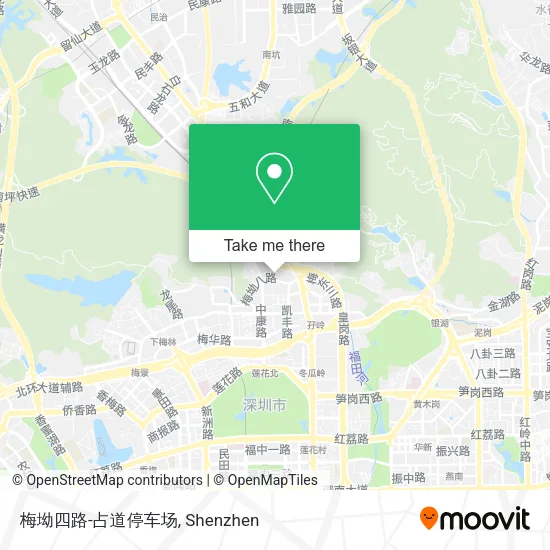 梅坳四路-占道停车场 map