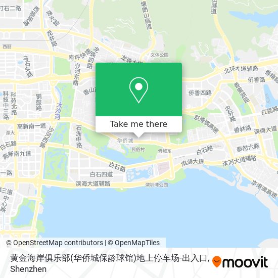 黄金海岸俱乐部(华侨城保龄球馆)地上停车场-出入口 map