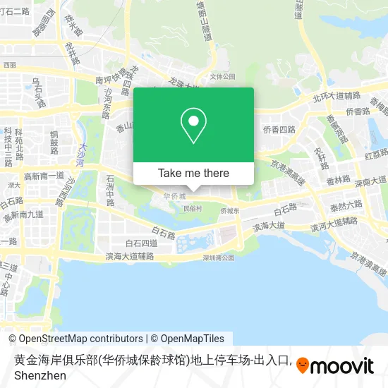 黄金海岸俱乐部(华侨城保龄球馆)地上停车场-出入口 map