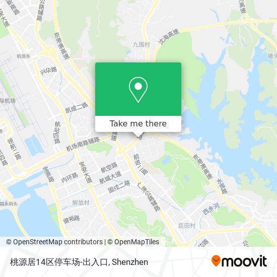 桃源居14区停车场-出入口 map