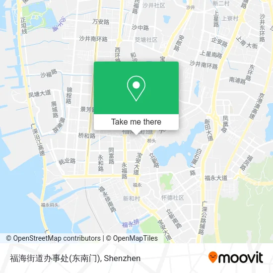 福海街道办事处(东南门) map