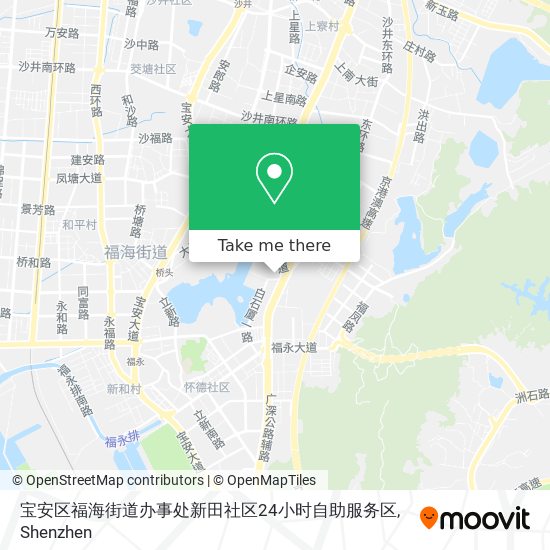 宝安区福海街道办事处新田社区24小时自助服务区 map