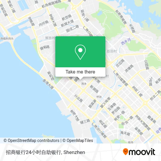 招商银行24小时自助银行 map