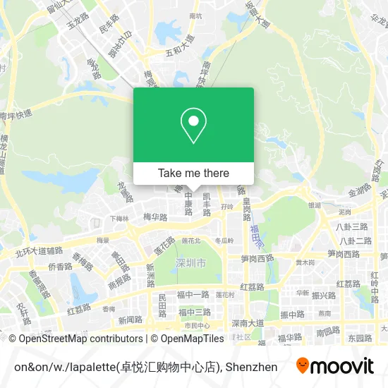 on&on/w./lapalette(卓悦汇购物中心店) map