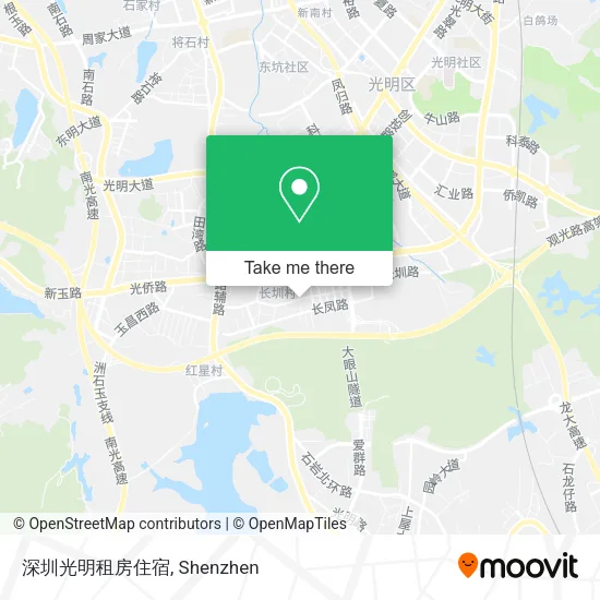 深圳光明租房住宿 map