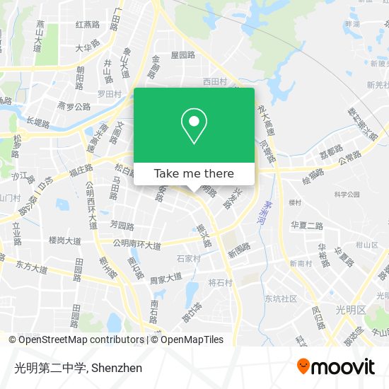 光明第二中学 map