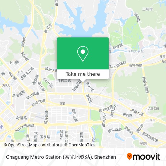 Chaguang Metro Station (茶光地铁站) map