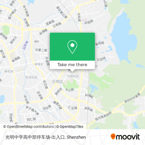 光明中学高中部停车场-出入口 map