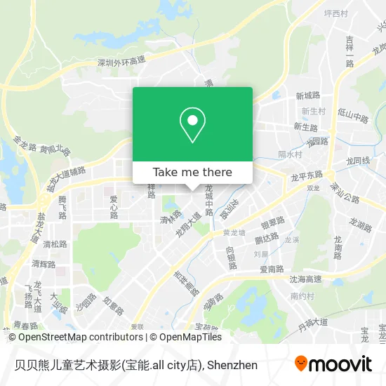 贝贝熊儿童艺术摄影(宝能.all city店) map