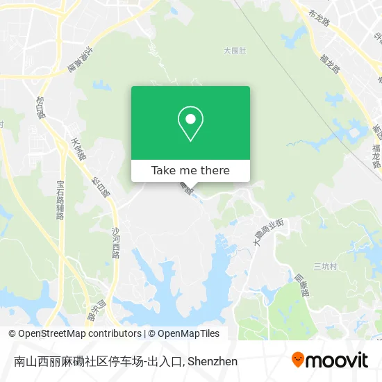 南山西丽麻磡社区停车场-出入口 map