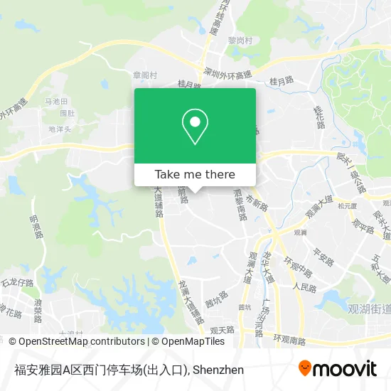 福安雅园A区西门停车场(出入口) map