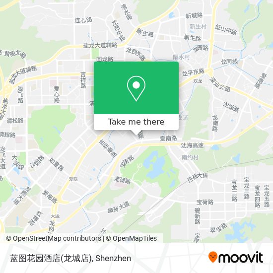蓝图花园酒店(龙城店) map