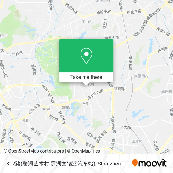 312路(鳌湖艺术村-罗湖文锦渡汽车站) map