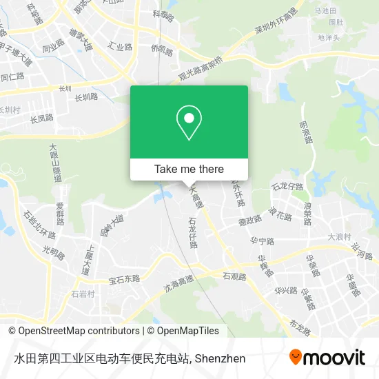 水田第四工业区电动车便民充电站 map