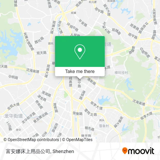 富安娜床上用品公司 map