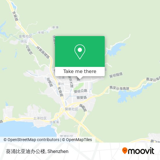 葵涌比亚迪办公楼 map