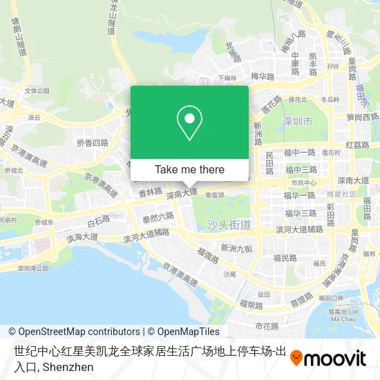 世纪中心红星美凯龙全球家居生活广场地上停车场-出入口 map