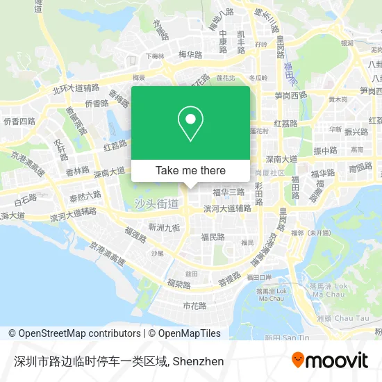 深圳市路边临时停车一类区域 map