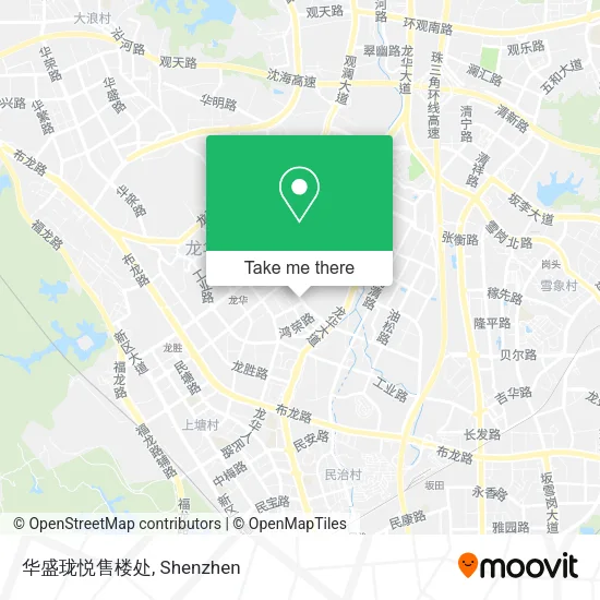 华盛珑悦售楼处 map