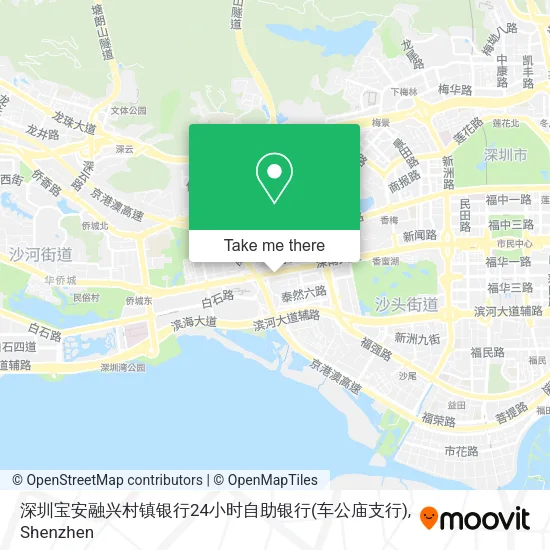 深圳宝安融兴村镇银行24小时自助银行(车公庙支行) map