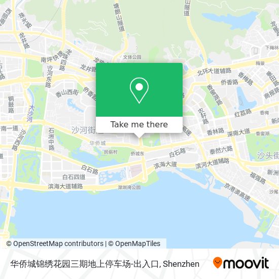 华侨城锦绣花园三期地上停车场-出入口 map