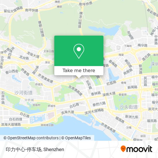 印力中心-停车场 map