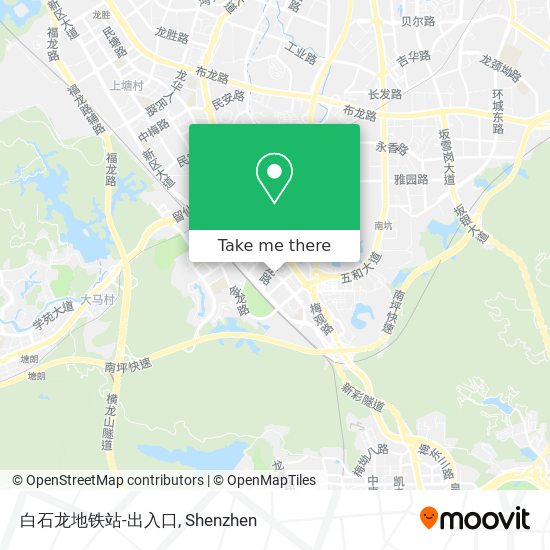 白石龙地铁站-出入口 map