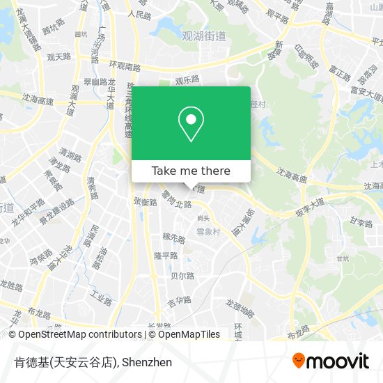 肯德基(天安云谷店) map