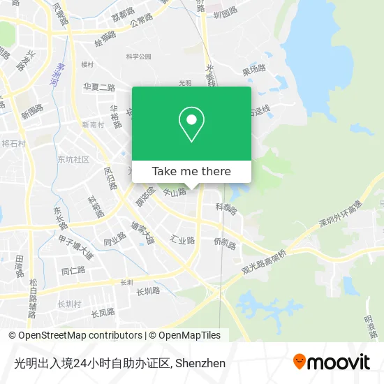 光明出入境24小时自助办证区 map