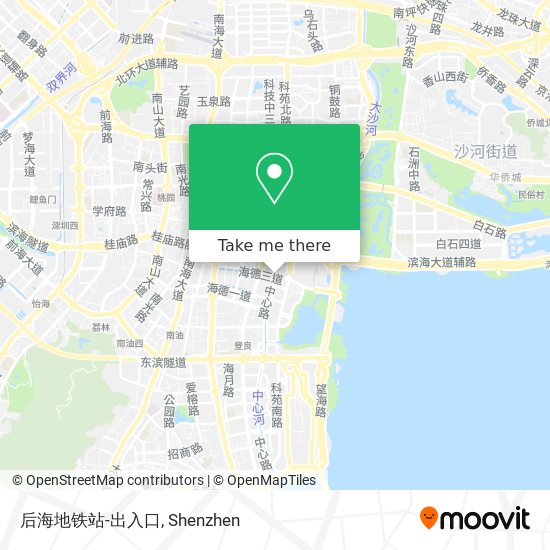 后海地铁站-出入口 map