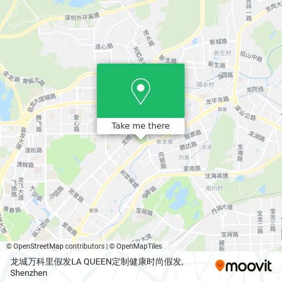 龙城万科里假发LA QUEEN定制健康时尚假发 map