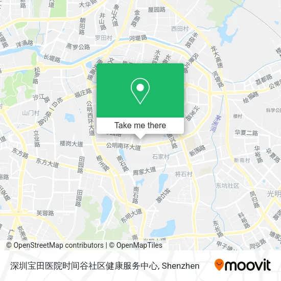 深圳宝田医院时间谷社区健康服务中心 map