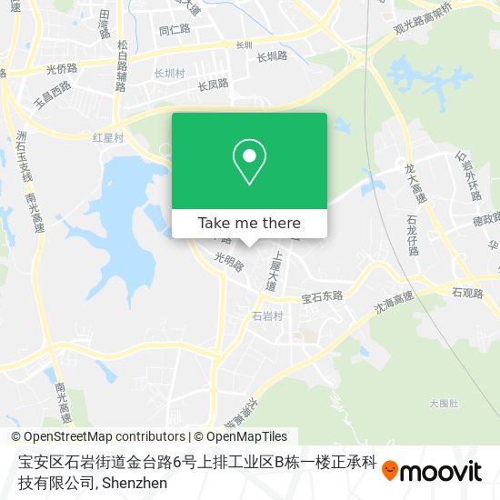 宝安区石岩街道金台路6号上排工业区B栋一楼正承科技有限公司 map