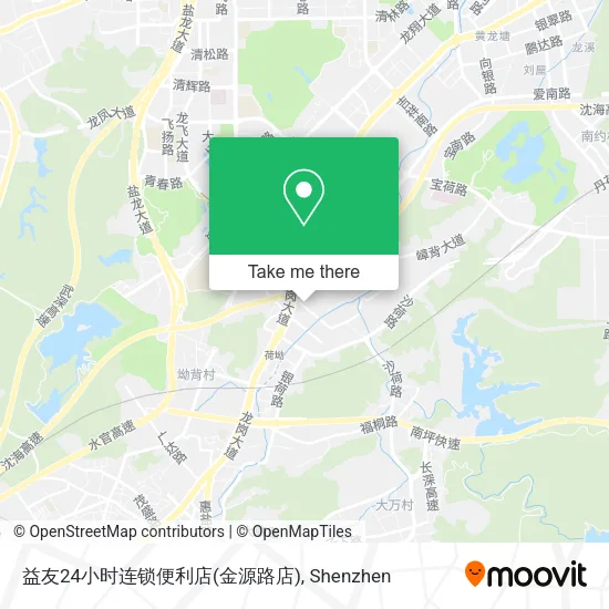 益友24小时连锁便利店(金源路店) map