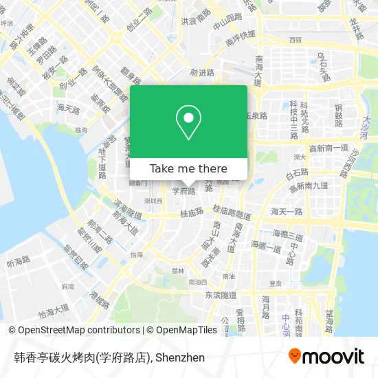 韩香亭碳火烤肉(学府路店) map