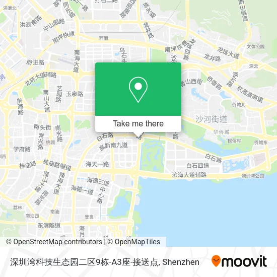 深圳湾科技生态园二区9栋-A3座-接送点 map