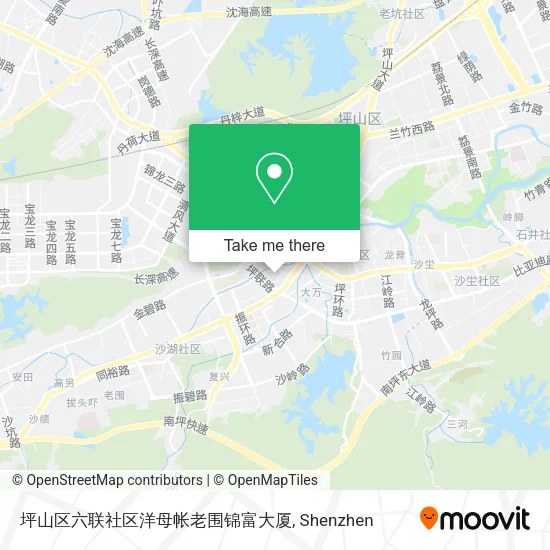 坪山区六联社区洋母帐老围锦富大厦 map