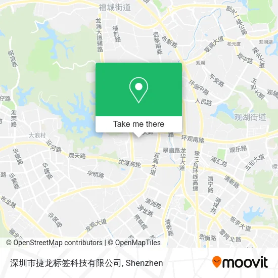深圳市捷龙标签科技有限公司 map