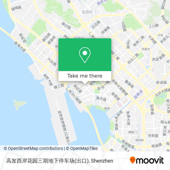 高发西岸花园三期地下停车场(出口) map