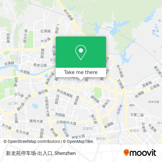 新龙苑停车场-出入口 map