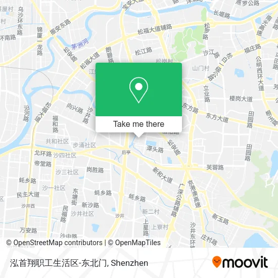 泓首翔职工生活区-东北门 map