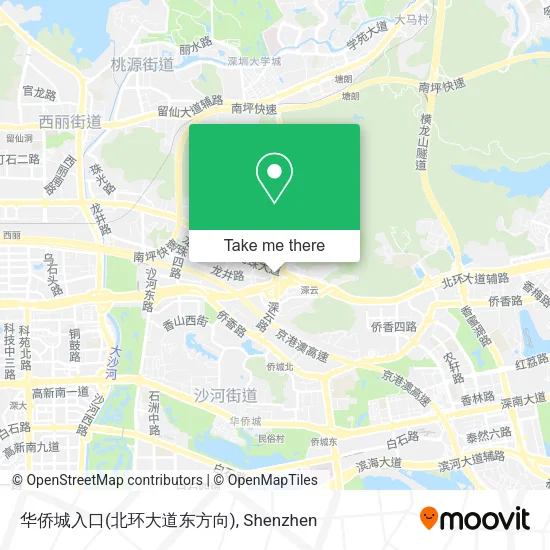 华侨城入口(北环大道东方向) map