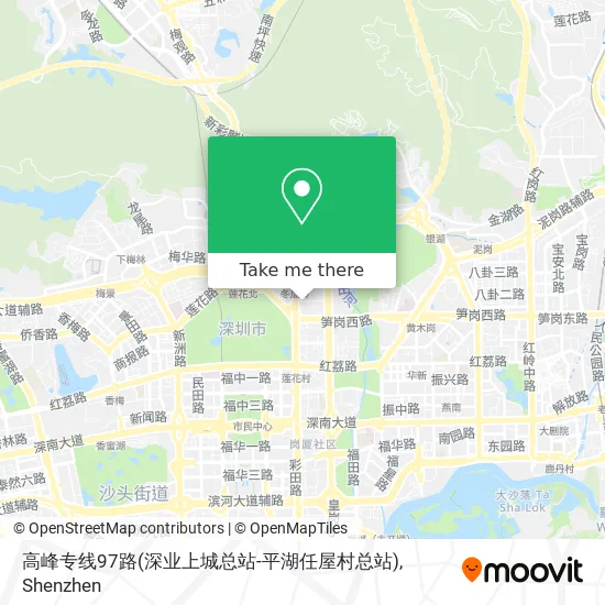 高峰专线97路(深业上城总站-平湖任屋村总站) map