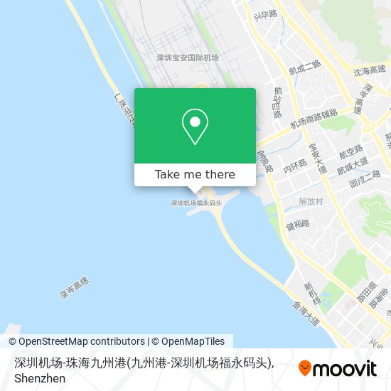 深圳机场-珠海九州港(九州港-深圳机场福永码头) map